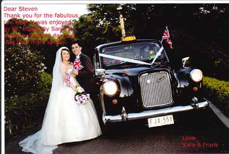 london taxi wedding services
